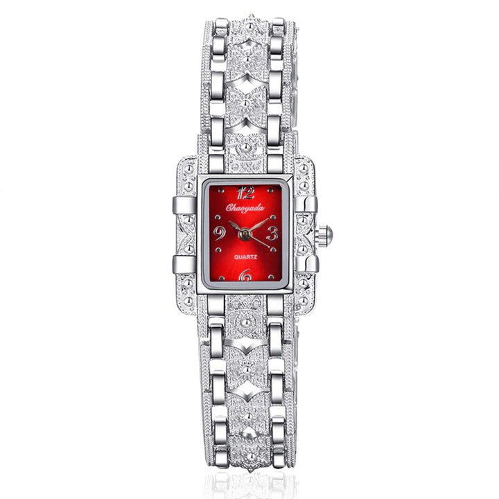 Delicate Rectangular Dial with Stainless Steel Band Quartz Watches