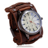 Retro Thick Genuine Leather Strap Quartz Watches