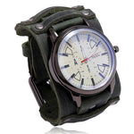 Retro Thick Genuine Leather Strap Quartz Watches