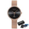 Women's Casual Minimalist Slim Mesh Belt Waterproof Quartz Watches