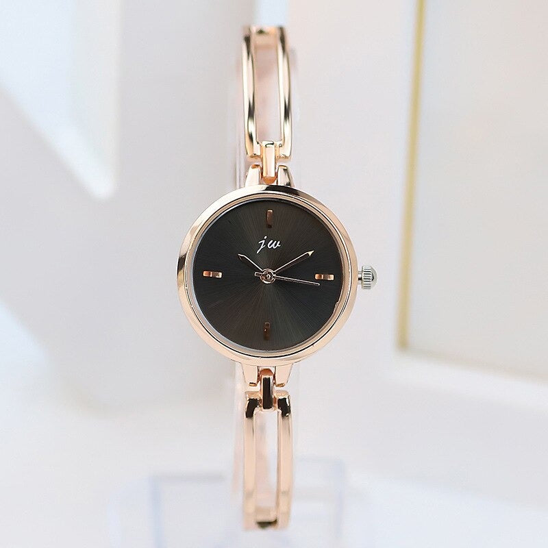 Women's Minimalist Small Round-Shaped Dial Quartz Watch Bracelet