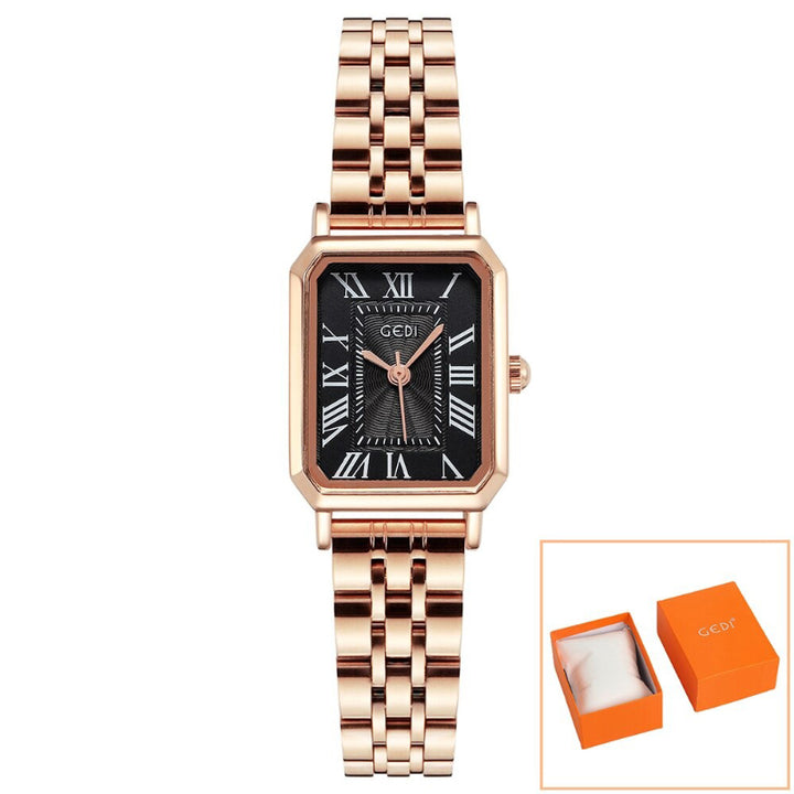 Sleek and Fancy Stainless Steel Roman Numeral Quartz Watches