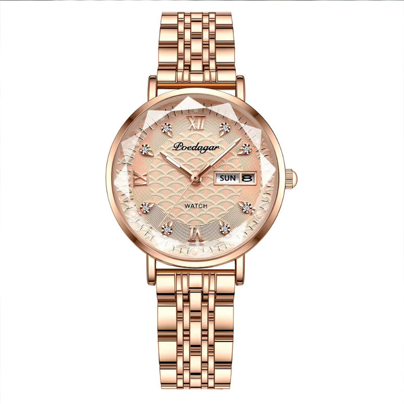 Luminous Rhinestone Roman Numerals Dial Quartz Watches