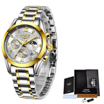 Stainless Steel Women's Chronograph Business Quartz Watches
