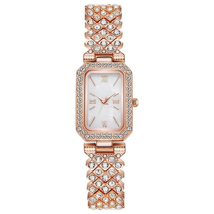 Full Rhinestone Bejeweled Roman Numeral Quartz Watches