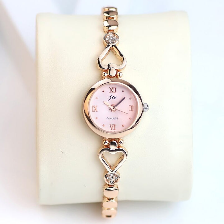 Delicate Heart Shaped Bracelet Strap Quartz Watches
