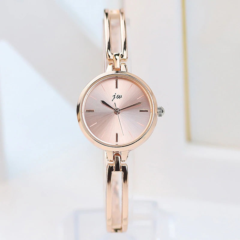 Women's Minimalist Small Round-Shaped Dial Quartz Watch Bracelet