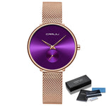 Women's Casual Minimalist Slim Mesh Belt Waterproof Quartz Watches