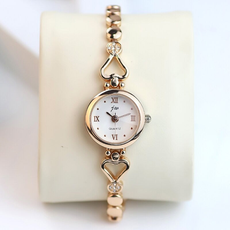Delicate Heart Shaped Bracelet Strap Quartz Watches
