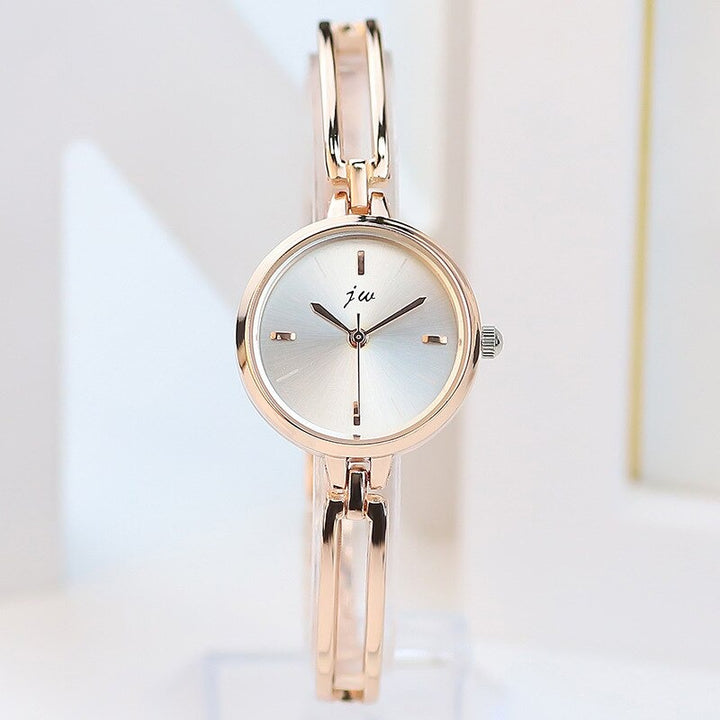 Women's Minimalist Small Round-Shaped Dial Quartz Watch Bracelet