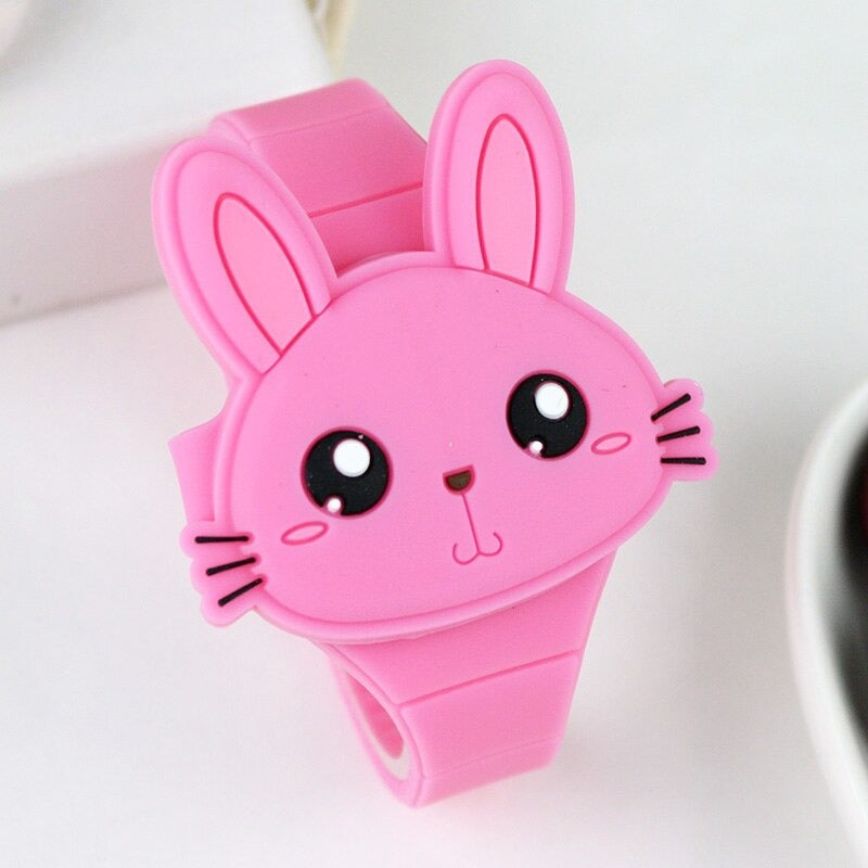 Adorable Cartoon Bunny Silicone LED Digital Watches for Kids