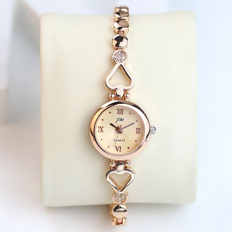 Delicate Heart Shaped Bracelet Strap Quartz Watches
