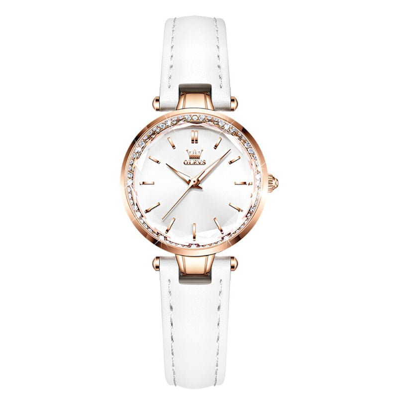 Thin and Light Luminous Dial with Multi-color Vegan Leather Strap Quartz Watches