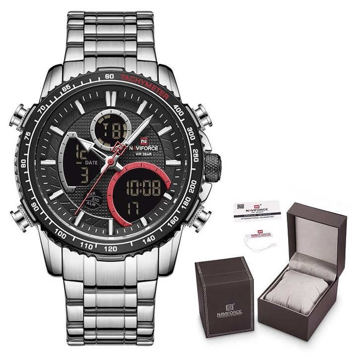 Luxury Fashion Dual Display Military Sports Chronograph Men's Watches