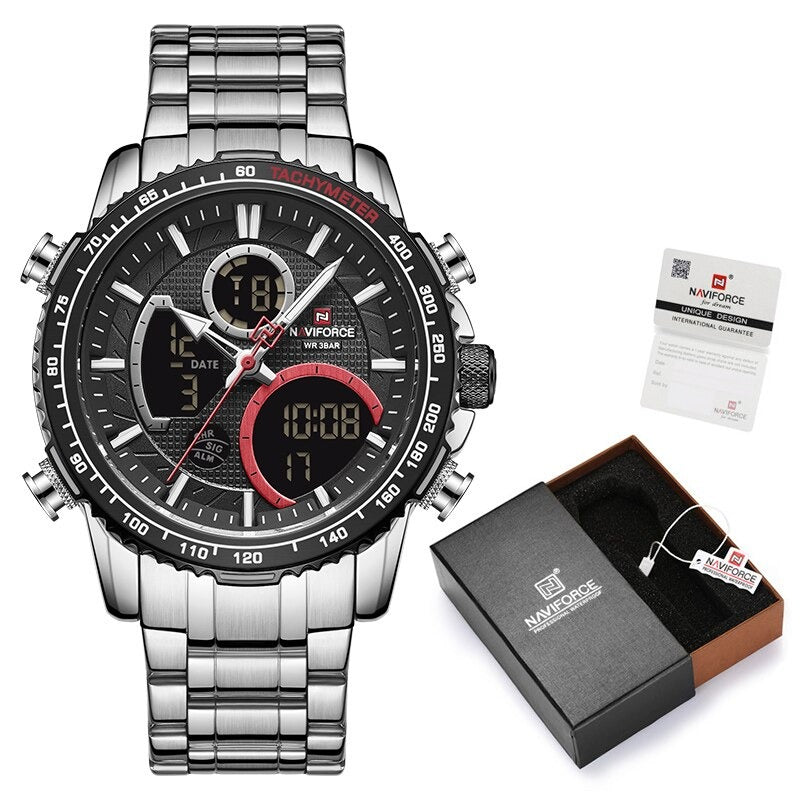 Luxury Fashion Dual Display Military Sports Chronograph Men's Watches