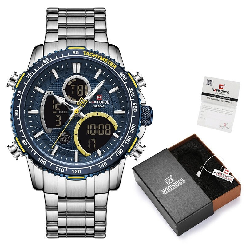 Luxury Fashion Dual Display Military Sports Chronograph Men's Watches