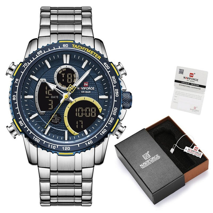 Luxury Fashion Dual Display Military Sports Chronograph Men's Watches