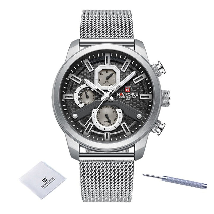 Tough Men's Luminous Stainless Steel Quartz Watches