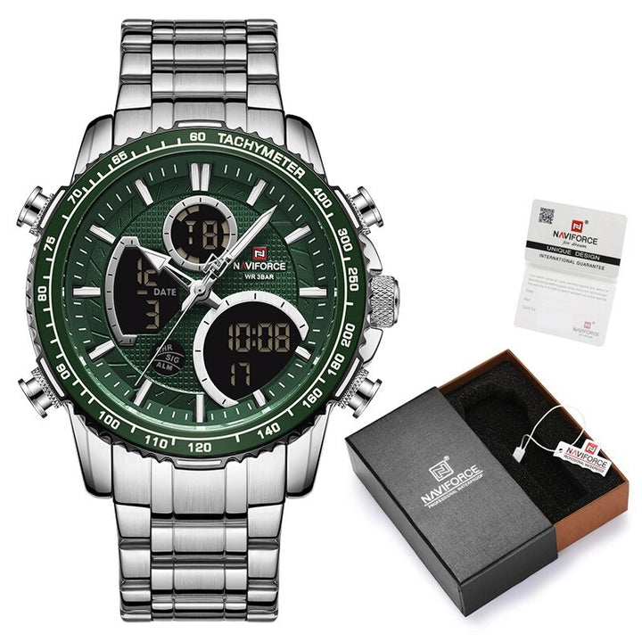 Luxury Fashion Dual Display Military Sports Chronograph Men's Watches