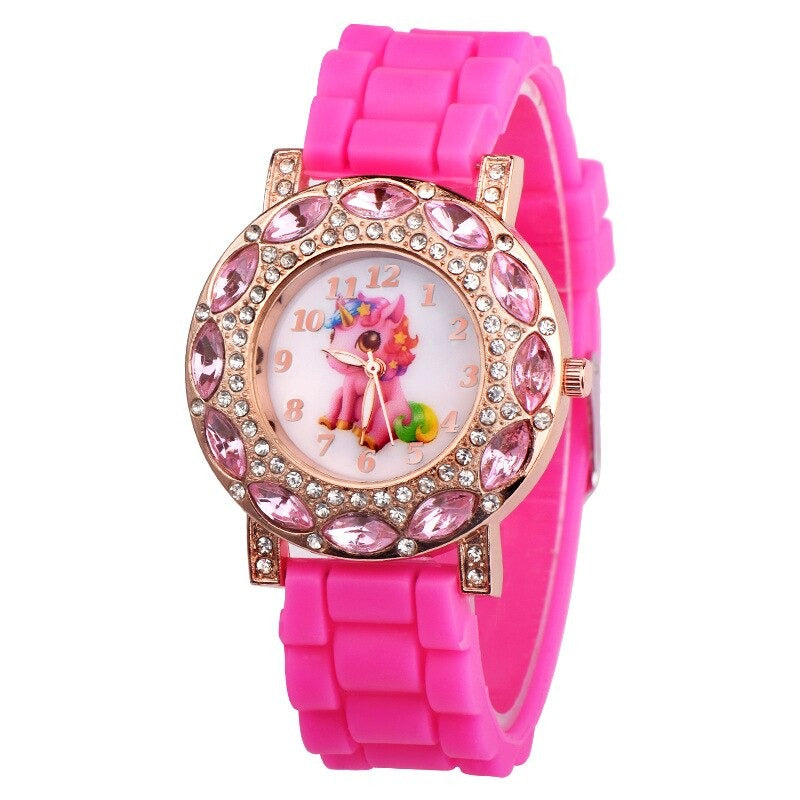 Children's Cartoon Pink Unicorn Fashion Quartz Watches