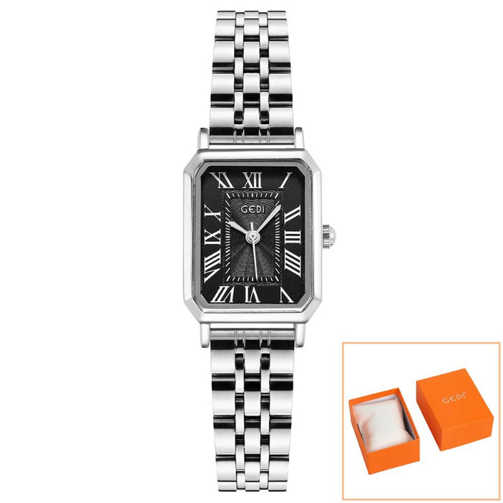 Sleek and Fancy Stainless Steel Roman Numeral Quartz Watches