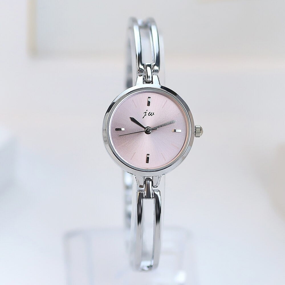 Women's Minimalist Small Round-Shaped Dial Quartz Watch Bracelet