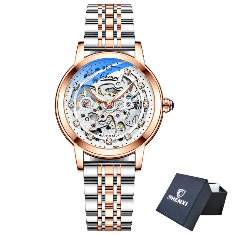 Sparkling Romantic Hollowed-out Love Dial Automatic Watches