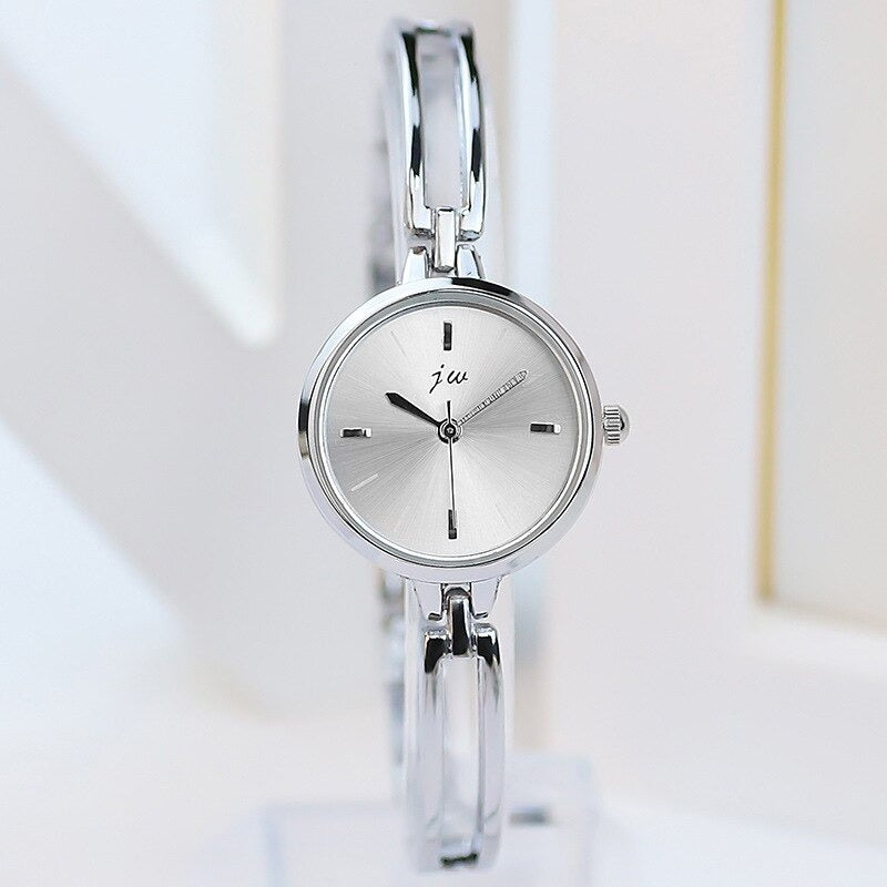 Women's Minimalist Small Round-Shaped Dial Quartz Watch Bracelet