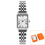 Sleek and Fancy Stainless Steel Roman Numeral Quartz Watches