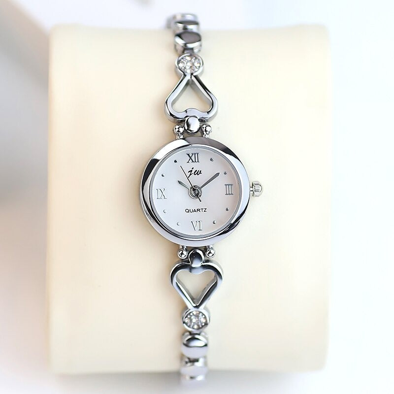 Delicate Heart Shaped Bracelet Strap Quartz Watches