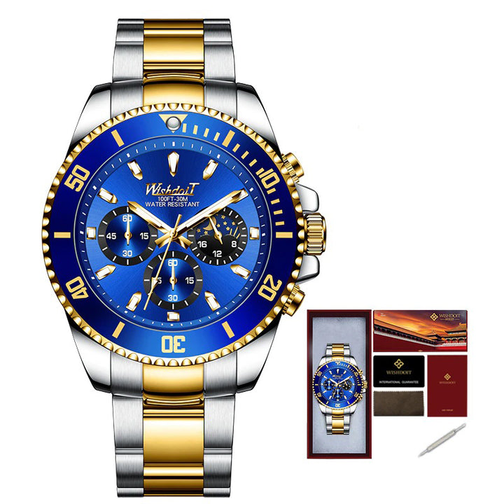 Classic Streamlined Multi-Function Men's Chronograph Watches