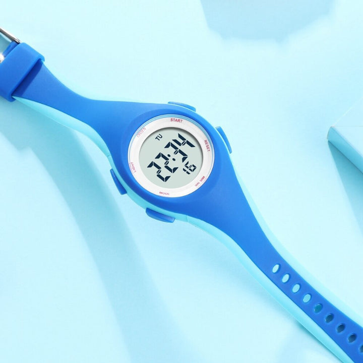 Colorful LED Display Waterproof Digital Sports Watches for Kids