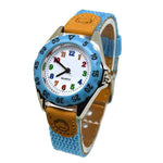 Children's Colorful Numbers-Style Dial Nylon Strap Quartz Watches