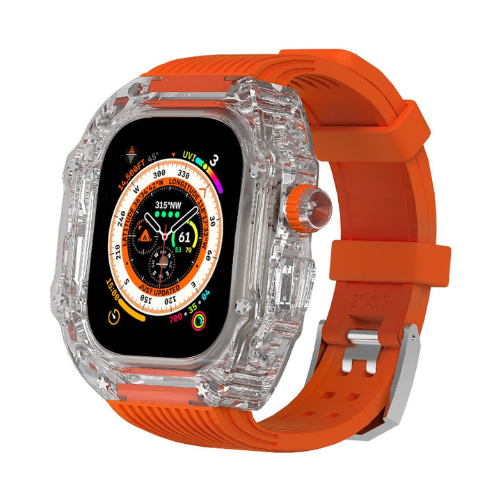 Transparent Case and Durable Replacement Straps for Apple Watches