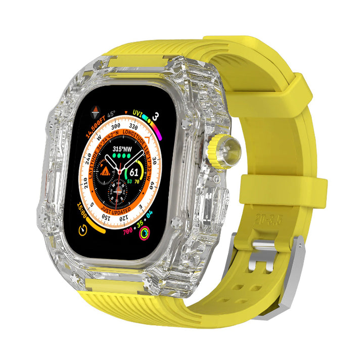 Transparent Case and Durable Replacement Straps for Apple Watches