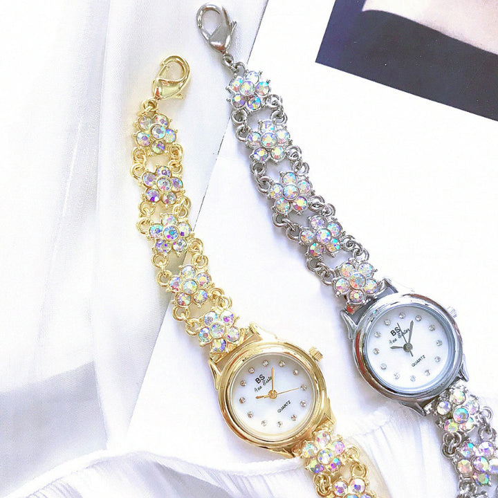 Spring Fling Rhinestone Accent Dial Quartz Watch Bracelet