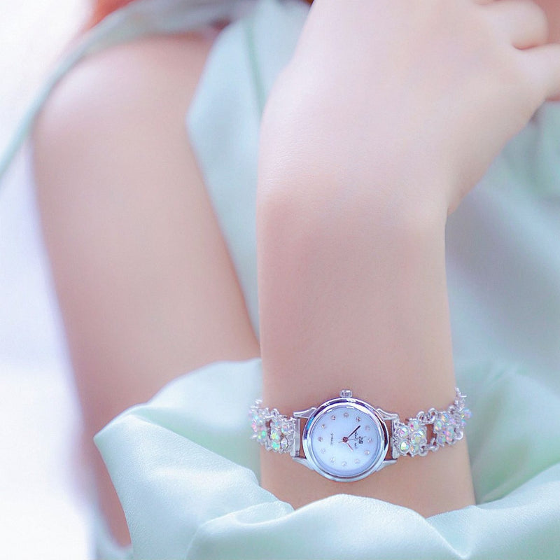 Spring Fling Rhinestone Accent Dial Quartz Watch Bracelet