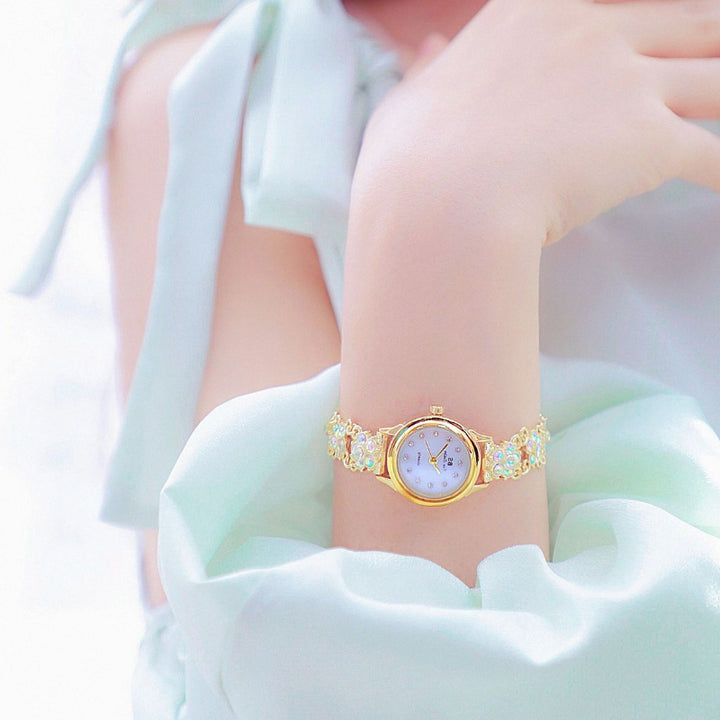 Spring Fling Rhinestone Accent Dial Quartz Watch Bracelet