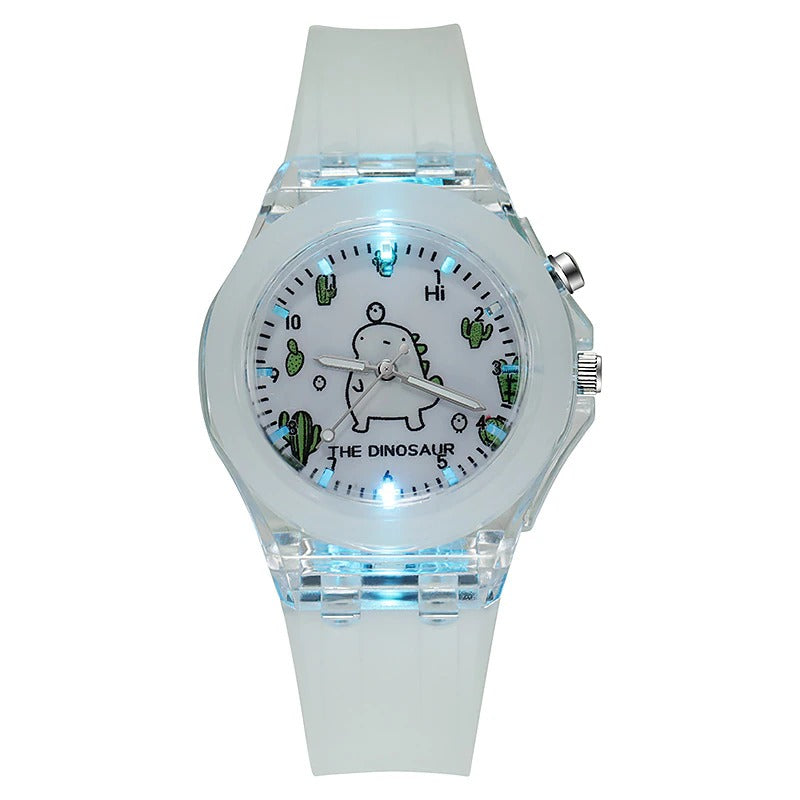 Light-up Bunny and Cat Quartz Watch Collection for Girls