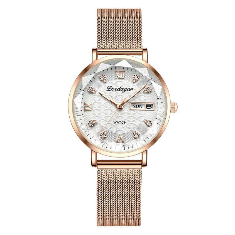 Luminous Rhinestone Roman Numerals Dial Quartz Watches