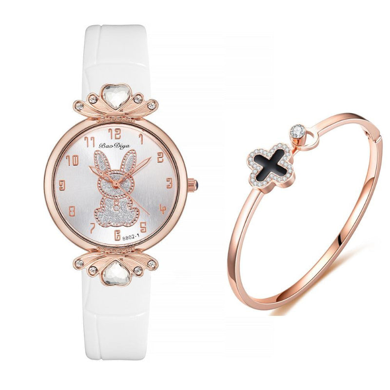 Cute and Glittery Bunny Dial Women's Quartz Watches