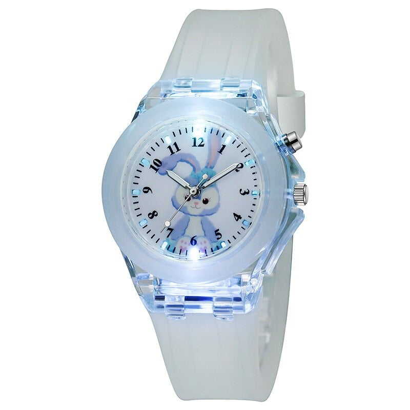 Light-up Bunny and Cat Quartz Watch Collection for Girls