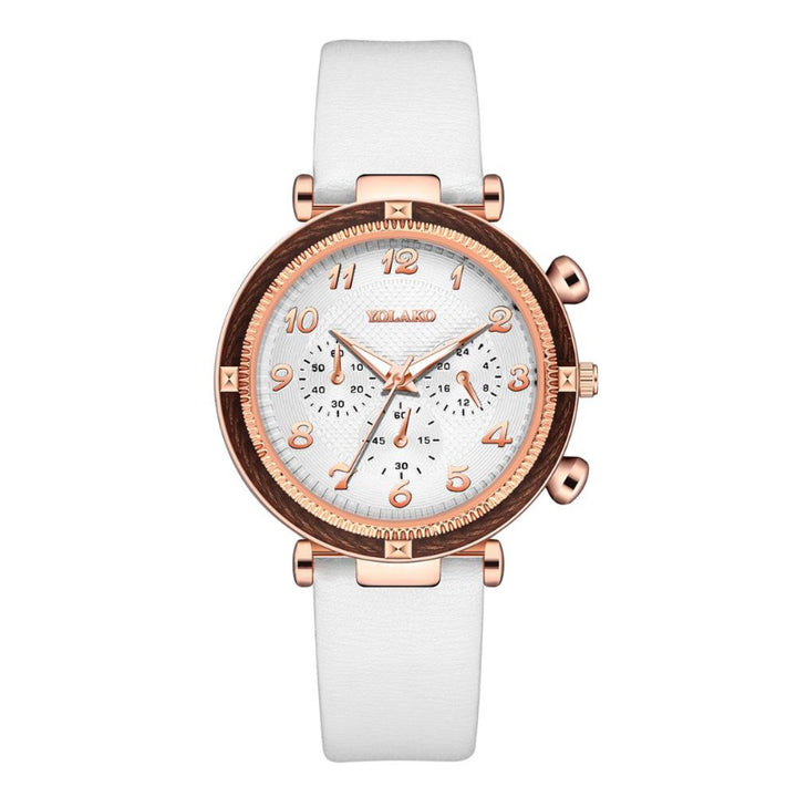 Exquisite Large Numbers Dial Women's Chronograph Quartz Watches