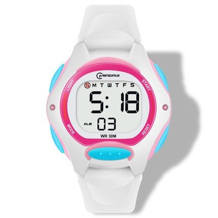 Luminous Kid's Digital Watch with Soft Rubber Strap