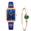 Square Case Fashion Quartz Wristwatches and Bracelet Set