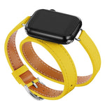 Chic Double Layer Leather Replacement Strap for Apple Watches