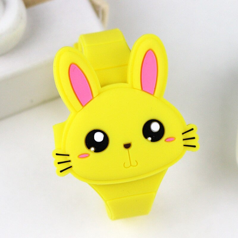 Adorable Cartoon Bunny Silicone LED Digital Watches for Kids