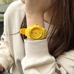 Simple and Casual Mixed Dial Display Watch for Women