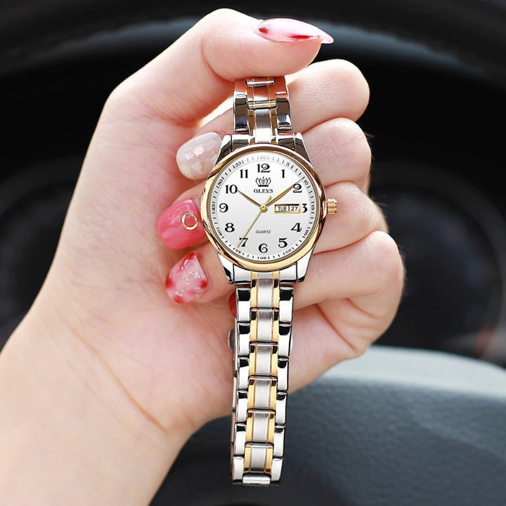 Fashionable Style Stainless Steel Arabic Numerals Quartz Watches