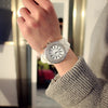 Luminous Rhinestone Adorned with LED Light Silicone Strap Quartz Watches